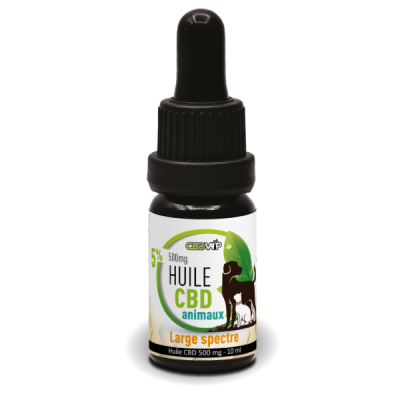 HUILE CBD pour Chiens & Chats 5 % 500 mg 10 ml